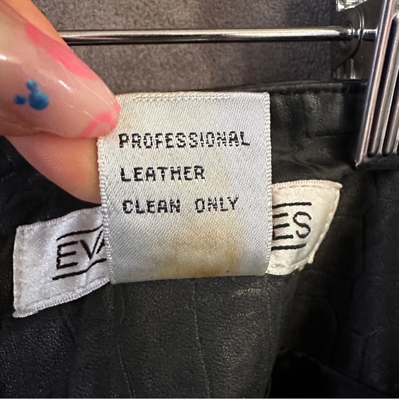 Evan Davies Croc Embossed Leather Pencil Skirt Size 14 - Picture 7 of 11